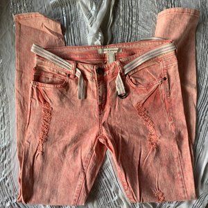 Life in Progress pink distressed jeans size 27